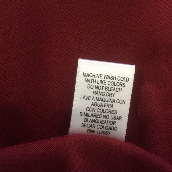 Zenna Outfitters Deep Red Short Sleeve Fit & Flare Dress w/Side Pockets, Size L - Picture 2 of 13